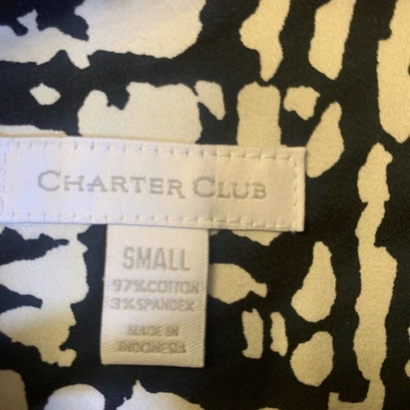 𝅺CHARTER Club Black and white patterned blazer S - Picture 10 of 10